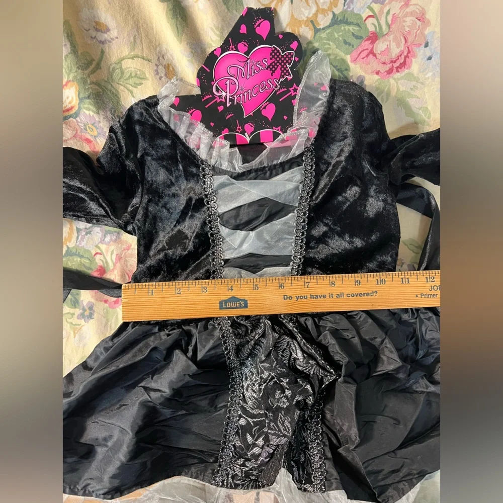 Charming Black and Silver Kids Halloween Costume
